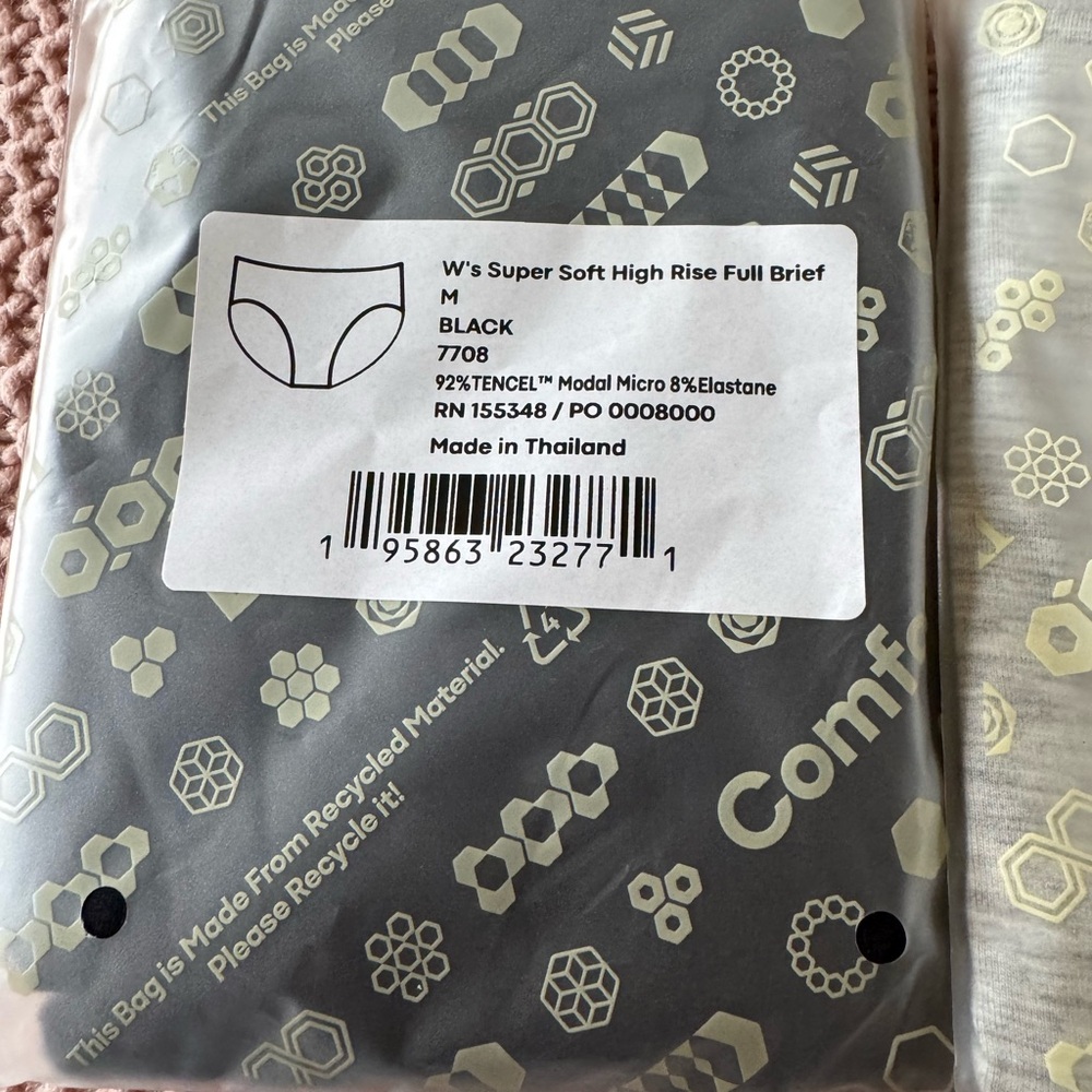 NWT 2 Pairs Bombas Super Soft High Rise Full  Briefs in Heather Gray & Black - Picture 4 of 7